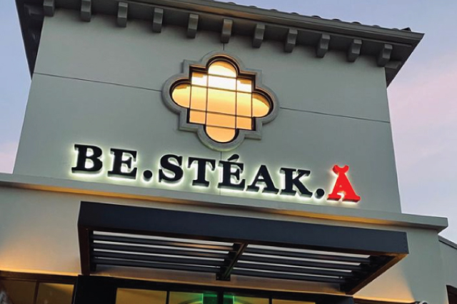 be steak a logo on storefront