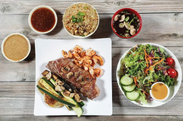 Japanese food spread